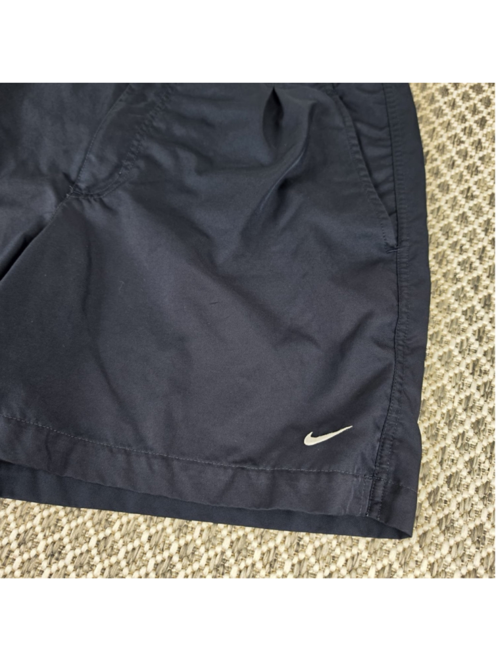 Nike Tennis Navy Athletic Shorts Mens Medium Swoosh Zip Pocket Vintage - Picture 3 of 9